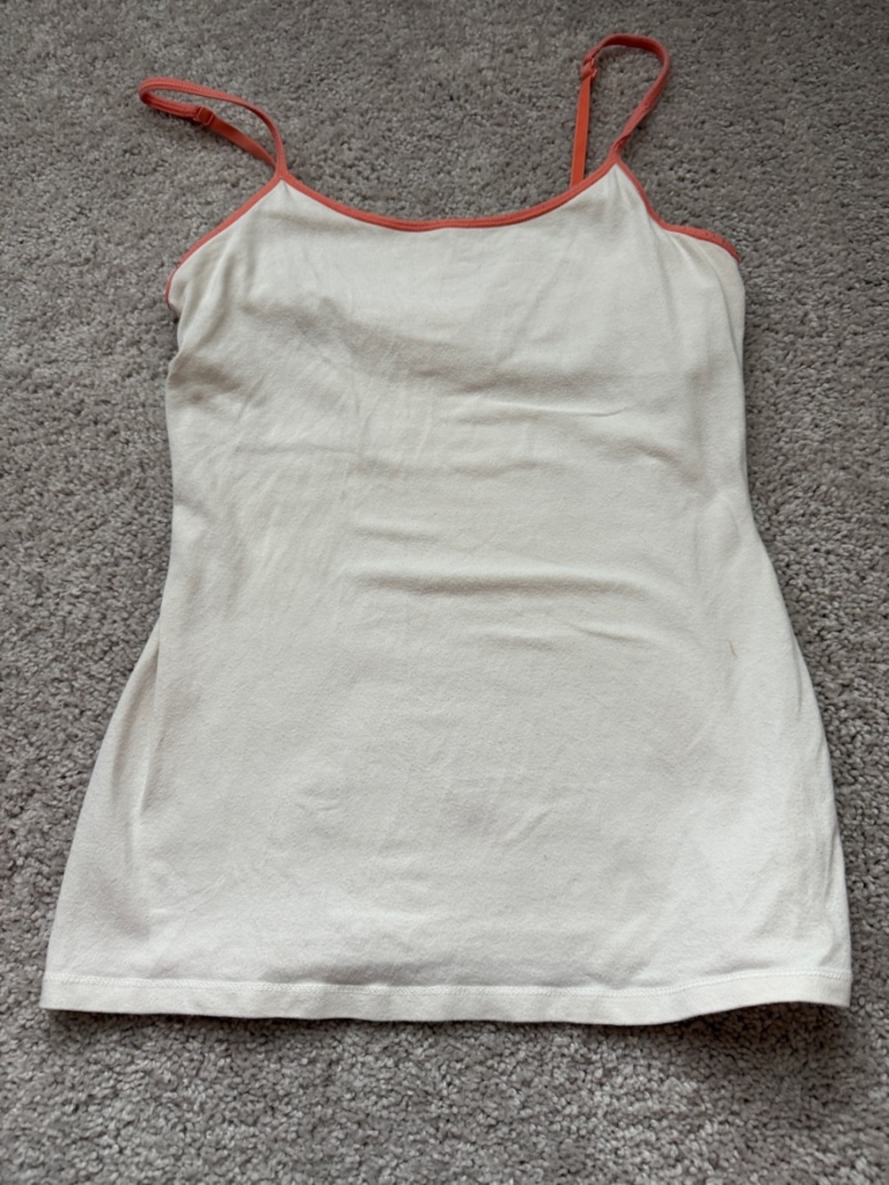 2 Express Cream Cami with Coral Trim - Picture 4 of 5